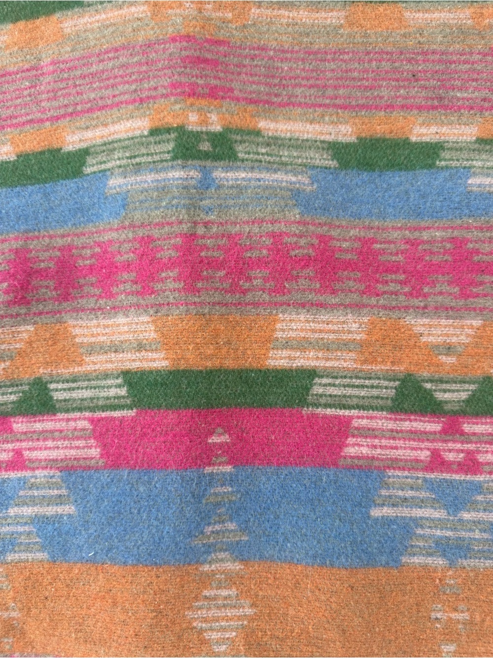 Outdoor Collection Wool Blend Multi Color Aztec Boho Geometric Pattern Jacket- M - Picture 7 of 9
